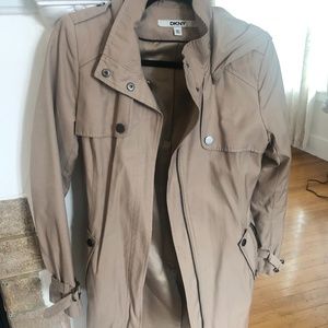DKNY, trench coat, tan, size XS